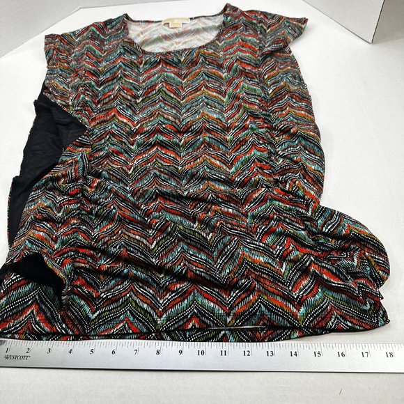 Michael Michael Kors Women's Small Petite Short Sleeve Top Multicolor Preowned - Picture 9 of 11